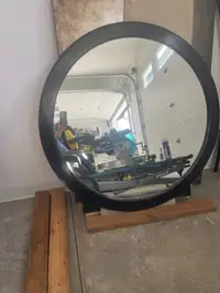 Round black mirror 42 inch circumference 