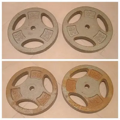 35 lb Weights Cap Plates Barbells Weightlifting Bodybuilding, View more