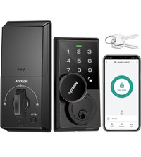 AppLoki Smart Lock, Keyless Entry Door Lock with APP Control, Bl