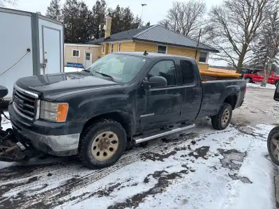 Western plow with snow ex salter