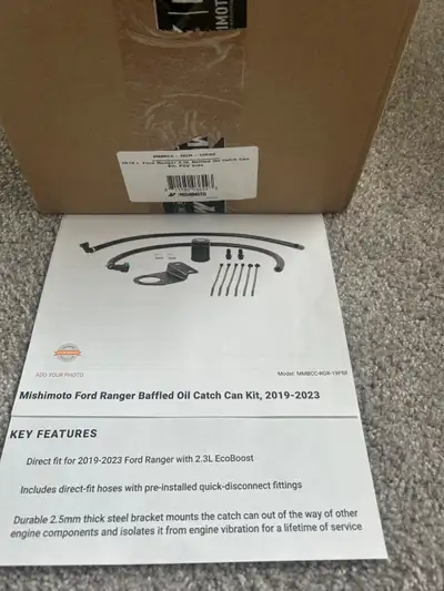 new Mishimoto oil catch can kit for ford ranger 2019-2023 $300 Text 306 202 8524