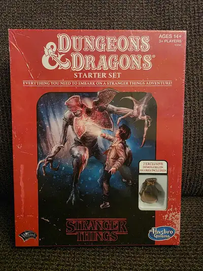 Stranger Thinds 2018 edition Dungeons and Dragons with figurine. Brand new, in box, with plastic wra...