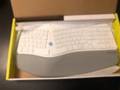 NEW DELUX Wireless Ergonomic Keyboard GM901D-White|, View more