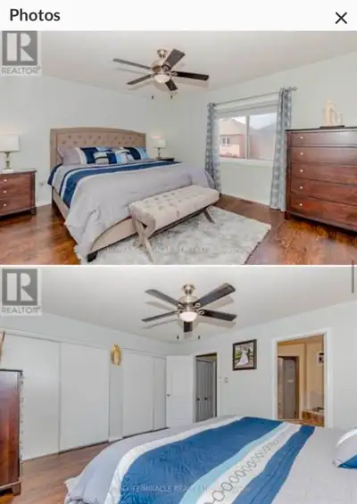 Private Master bedroom with attached  washroom room for rent