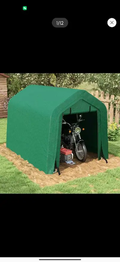 8' x 6' Carport with Sidewalls and Roll-up Door, Outdoor Storage, View more
