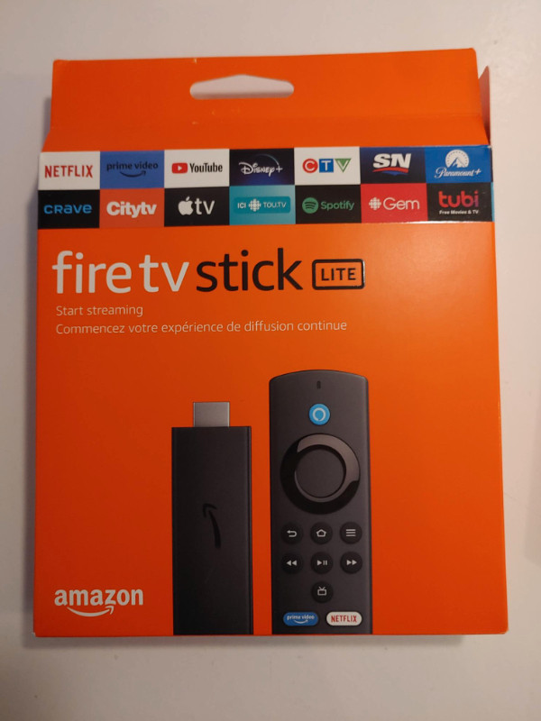 Amazon Fire TV Stick Lite avec Télécommande vocale Alexa | Lite dans Accessoires pour télé et vidéo  à Ville de Montréal - Image 2