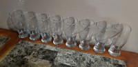 Set of 8 NHL player beer glasses