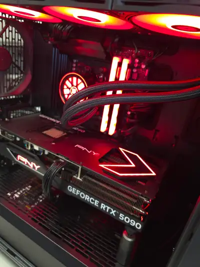 BEAST COMPUTER - RTX 5090 - RYZEN 9800X3D - 64GB RAM - 2TB SSD, View more