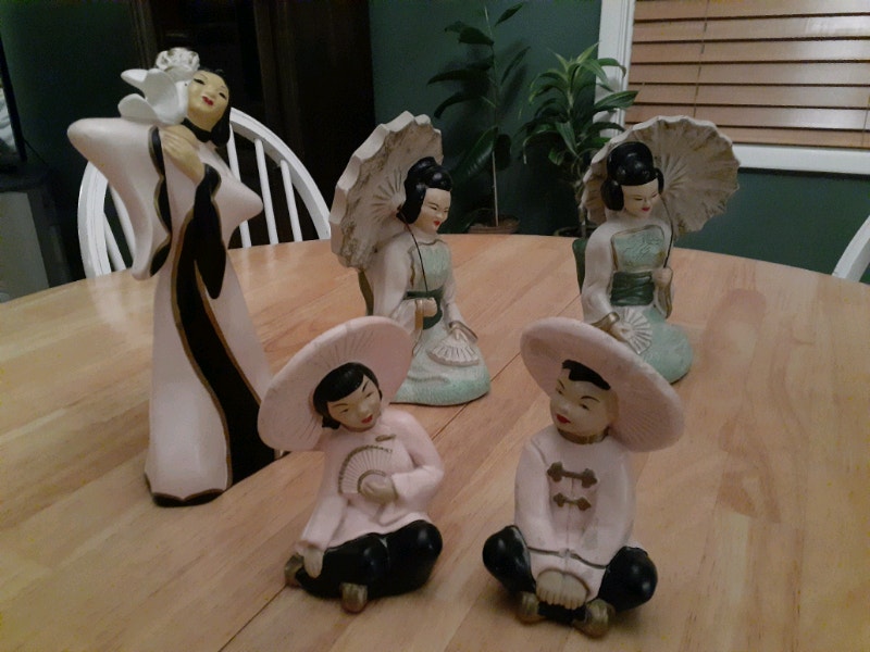 5 Mid Century Asian Figurines Arts & Collectibles Calgary Kijiji