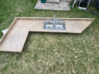 Counter Top With Double Bowl