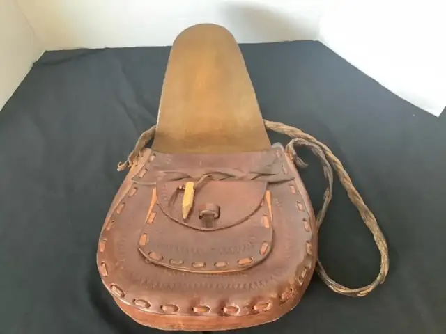 1970s Hand Crafted Artisan Leather Satchel62863738802689121