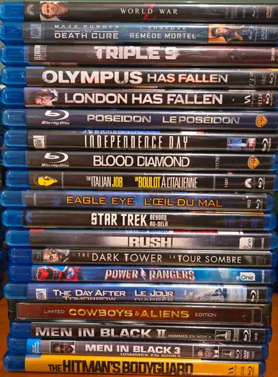 Huge lot of DVDs and BLU-RAYS-Action, Sci-Fi, Thriller Movies, View more