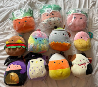 11 Mostly 9” Squishmallows (with tags)