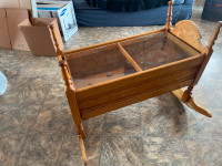 Antique Canadiana Baby Cradle late 19th C, Quebec coffee table