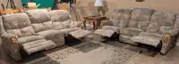 2 matching couch with built-in recliners