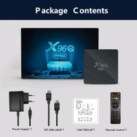 Set-top boxes X96Q Pro Box Android 10.0 4K with 2.4G 5G WiFi