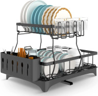 NEW: SPOWAY 2-Tier Dish Drying Rack/ Drying tray with Detachable