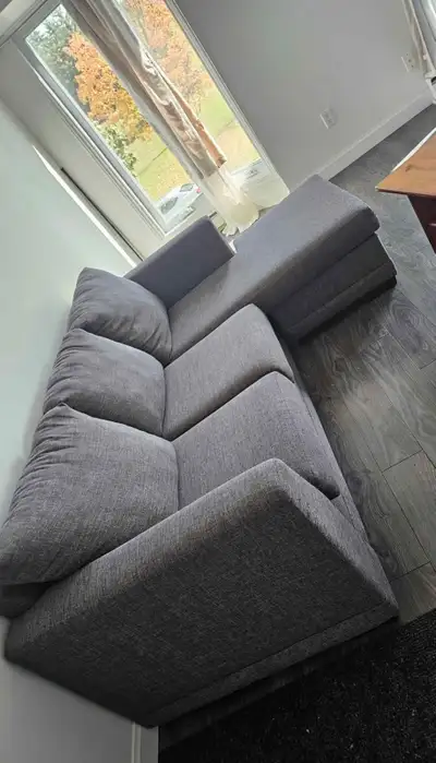Couch 3 Seater Fabric  (Gray), View more