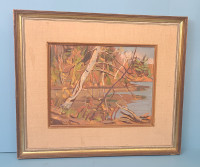 Ralph Wallace Burton, Original Oil on Canvas, Meech Lake, 1959