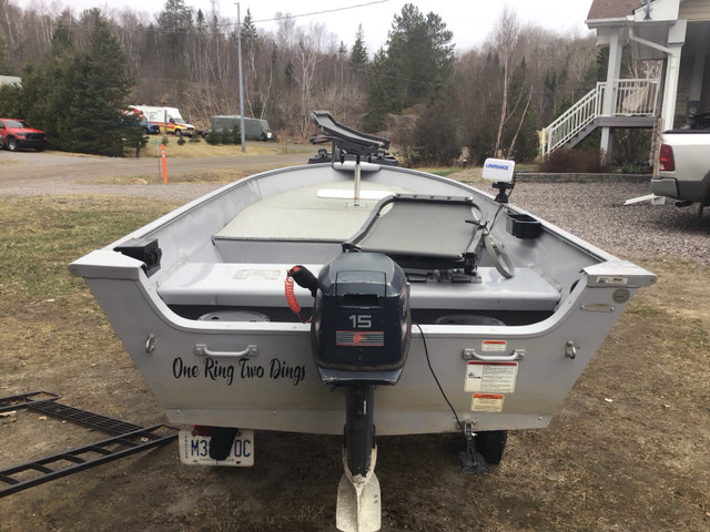 2019 White River 14ft  Boat with 15hp Motor  in Powerboats & Motorboats in Sudbury