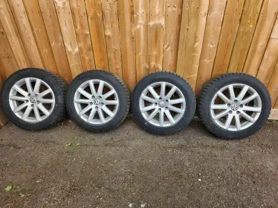 Tire size: 205/55 R16. Bought new Antares Grip 20 winter tires. Only used a few months. You can stil...