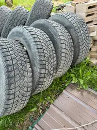 Winter tires with steel rims 