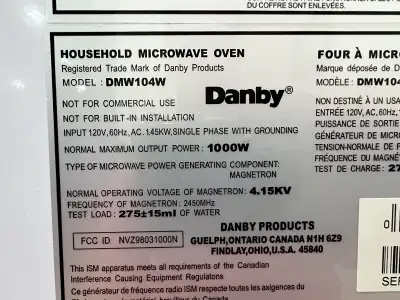 DANBY 1000 W MICROWAVE , View more
