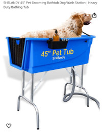 New SHELANDY 45" Pet Grooming Bathtub Dog Wash Station 