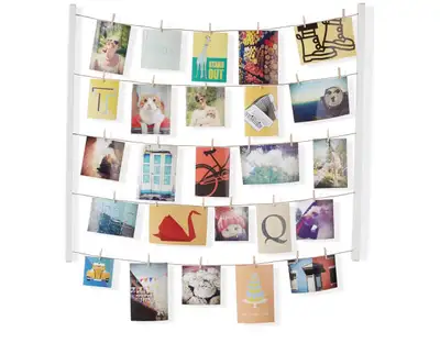 Umbra Hangit Photo Collage Fame - DIY Picture Hangers, Collage Picture Frames for Wall, 26x30", Whit...