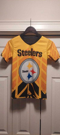 Reversible licensed Pittsburgh Steelers flag football jersey