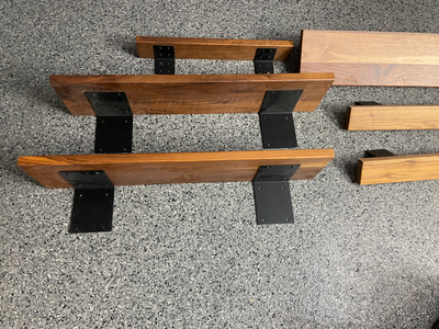 Étagères en noyer massif / Solid walnut shelves, View more