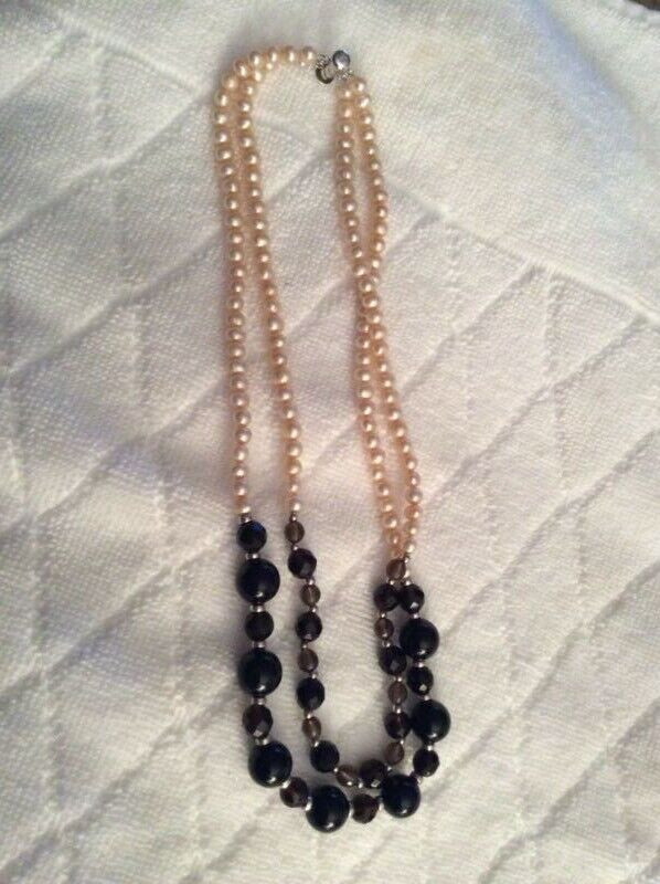 2 strands genuine freshwater pearl and gemstone necklace in Jewellery & Watches in Kingston