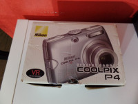 Nikon Coolpix P4 digital camera/Box/CD/Manual/ 2 batteries /Char