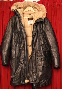 Men's Leather, Down, Fur, Winter Jacket