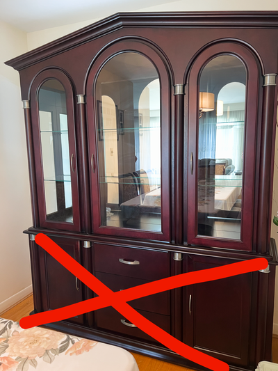 TOP ONLY - Large Wooden Hutch and Display Cabinet, View more
