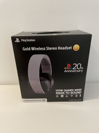 FS: BNIB SEALED Sony PlayStation Gold 20th Anniversary Headset