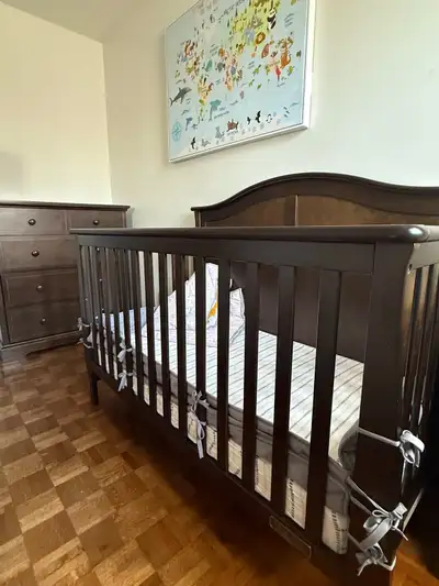Child Craft convertible crib and dresser, View more