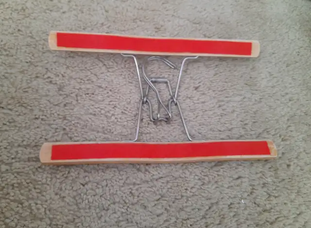 Made in Germany Vintage Set of 5 WOODEN and METAL HANGERS63234578856065122