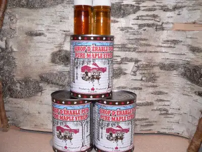 Seulement 50$ pour 8 cannes de 540 ml. Sirop d’érable (nouvelle récolte 2025) de qualité vraiment su...