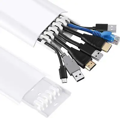 B28 12” Cable & Cord Management Cover, Conceals, Flat, Paintable, View more