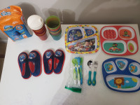 Boys dishes, little swimmers and slippers!
