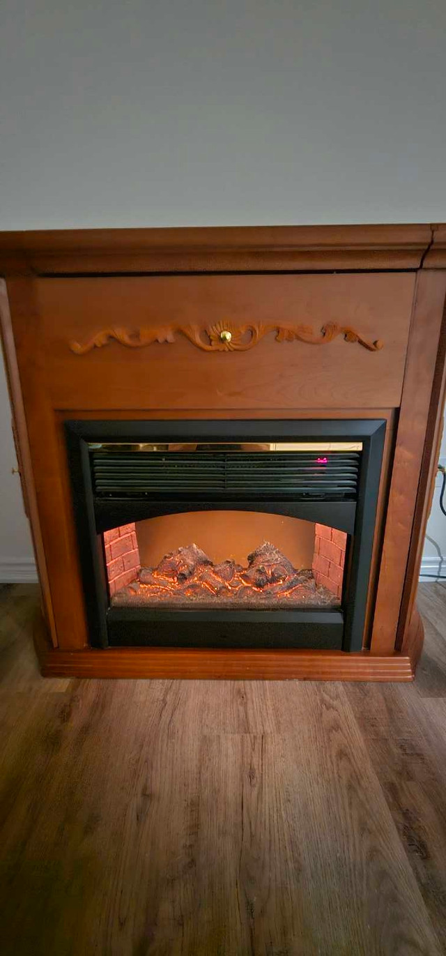 Electric Fireplace with Fire/Wood log sound 750/1500 Watt in Fireplace & Firewood in Mississauga / Peel Region - Image 4