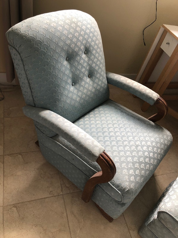 1950s Platform Rocker Chair and Stool Chairs & Recliners Saskatoon