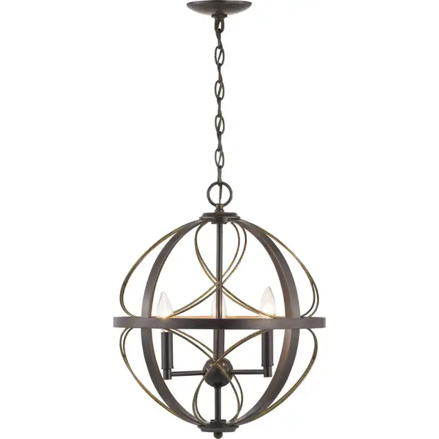 Progress Lighting Antique Bronze 3-Light Pendant in Indoor Lighting & Fans in Oshawa / Durham Region - Image 3