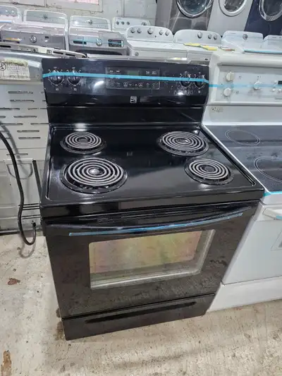 Kenmore 30" Black Electric Coil Top Stove Convection Oven Range, View more