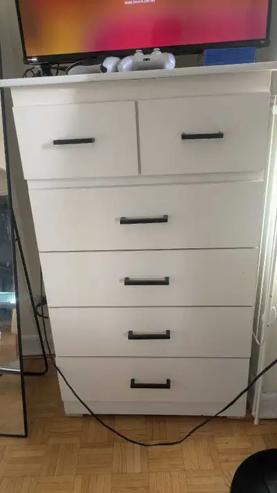 White Six-Drawer Dresser, View more