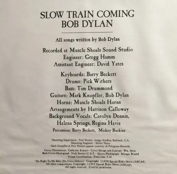 Bob Dylan 1979 LP record album Slow Train Coming vinyl in CDs, DVDs & Blu-ray in Markham / York Region - Image 6