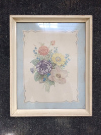 Vintage Framed Donald Art Co. Botanical Wall Art Flower Print