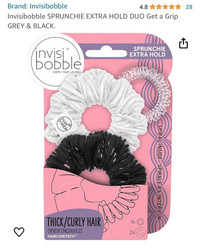New Invisibobble SPRUNCHIE EXTRA HOLD DUO for thick/ curly hair 
