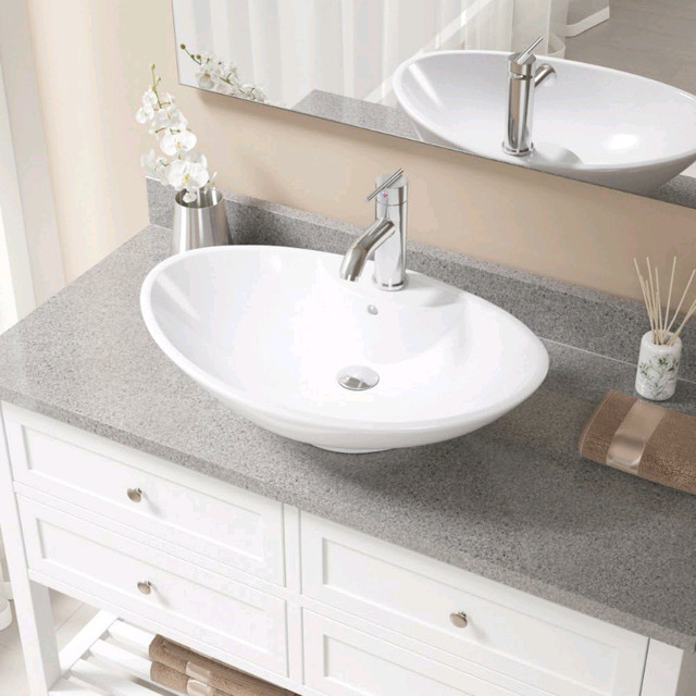 Vessel Faucet Porcelain Sink  in Plumbing, Sinks, Toilets & Showers in Williams Lake